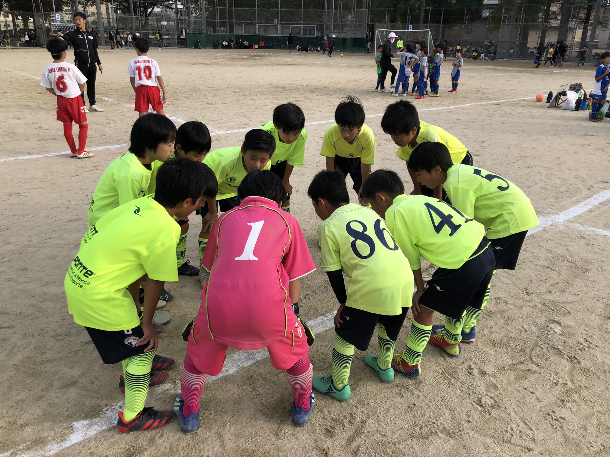 年11月3日 祝火 U 9select U 10大阪セントラル主催セントラルカップ 旭公園 試合報告 Caosフットボールクラブ