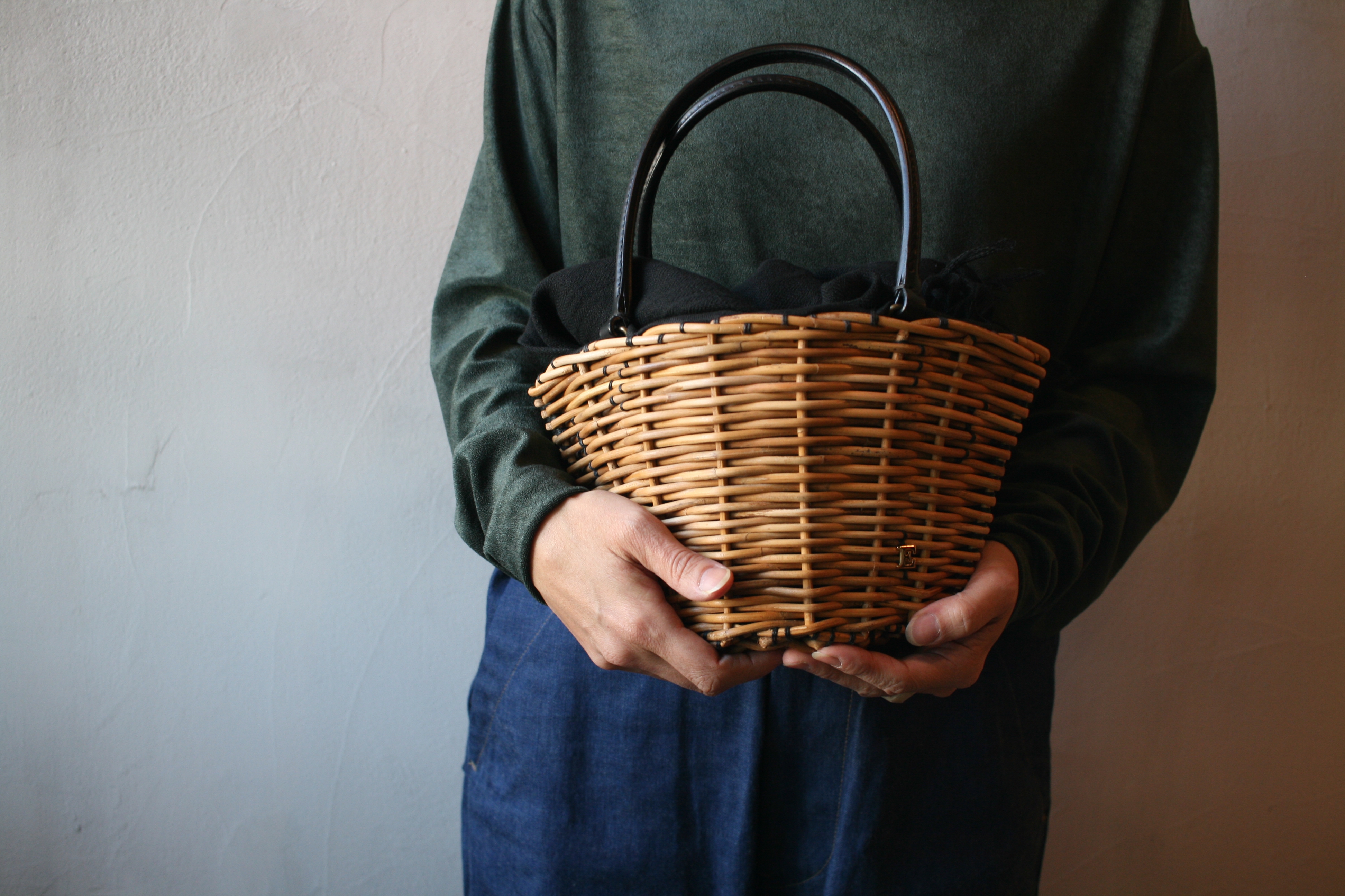 ebagos エバゴス かごバッグ 被せ布 リネン 【公式通販】