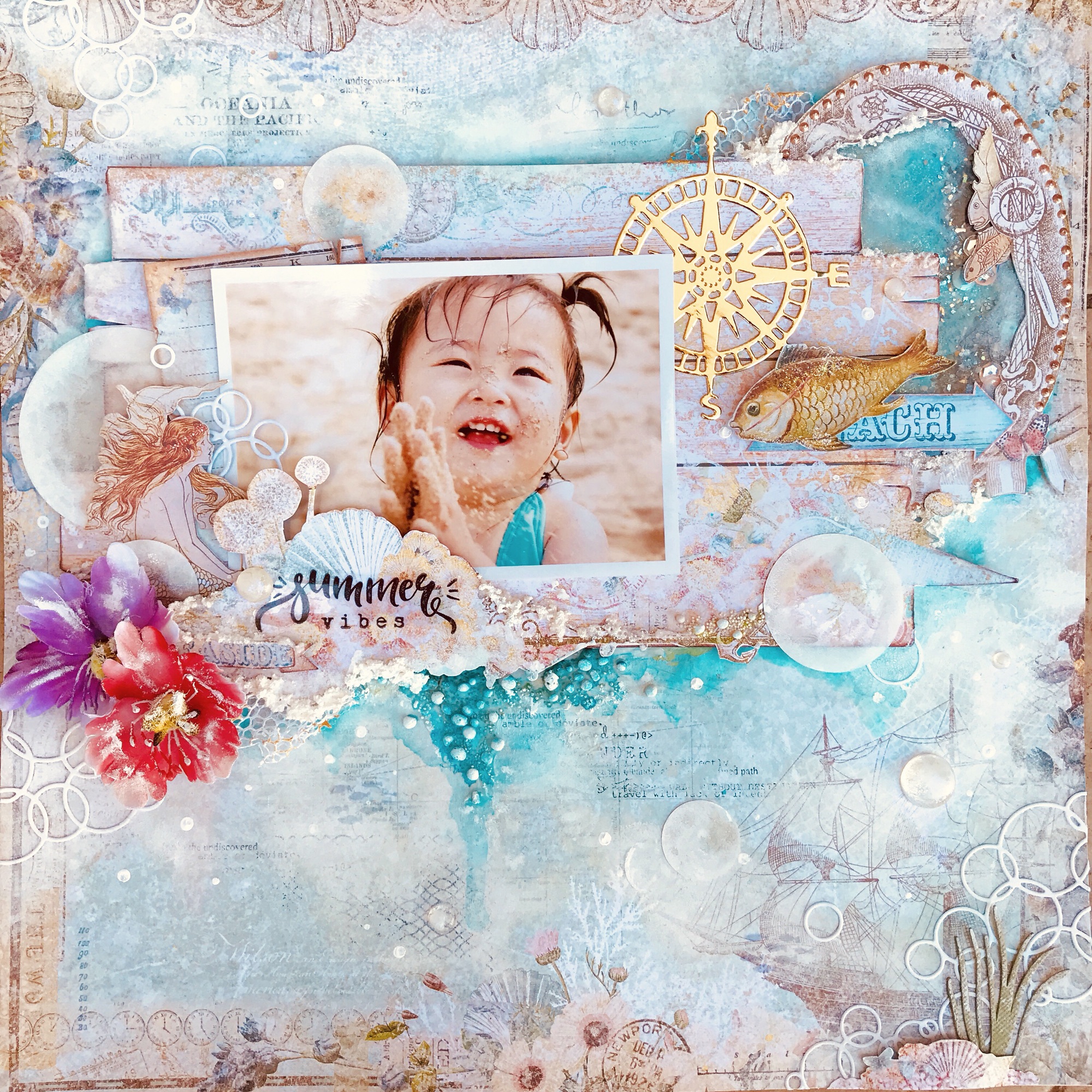 スクラップブッキング 動物 サンプル ①