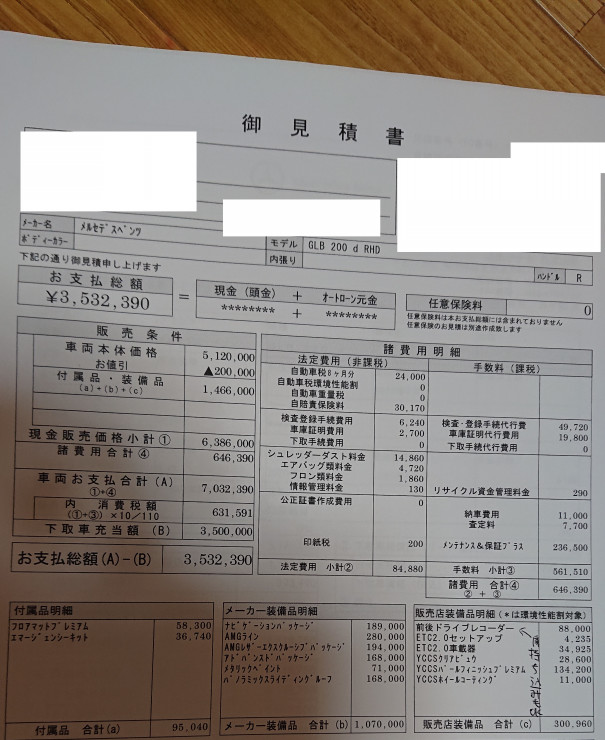 メルセデスベンツ Glb0dの見積もり 2社目 自動車関連情報を紹介します