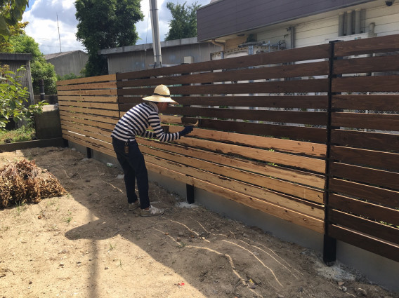 ウッドフェンス 杉板 Flat Blog