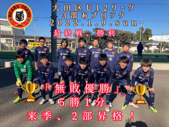 公式戦結果 21年度 ベアーズ東京fc 大田区サッカーチーム