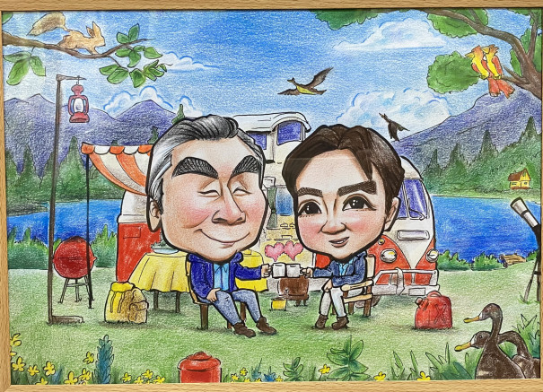 夢やイメージをカタチに お二人だけの似顔絵イラストが完成です りょうさんの アート工房 夢やイメージをカタチに お二人だけの似顔絵イラストが完成です りょうさんの アート工房