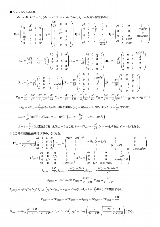ブラックホール解の計算 ポップラーン