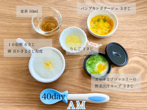 離乳食初期6週目 あっくんの成長記録 離乳食初期6週目 あっくんの成長記録