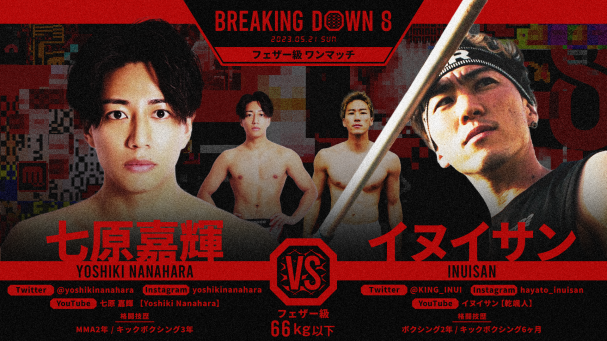 喧嘩道 presents BreakingDown8』を5月21日(日)11時よりABEMAで生配信決定！ | ABEMA PPV ONLINE  LIVE | ABEMA