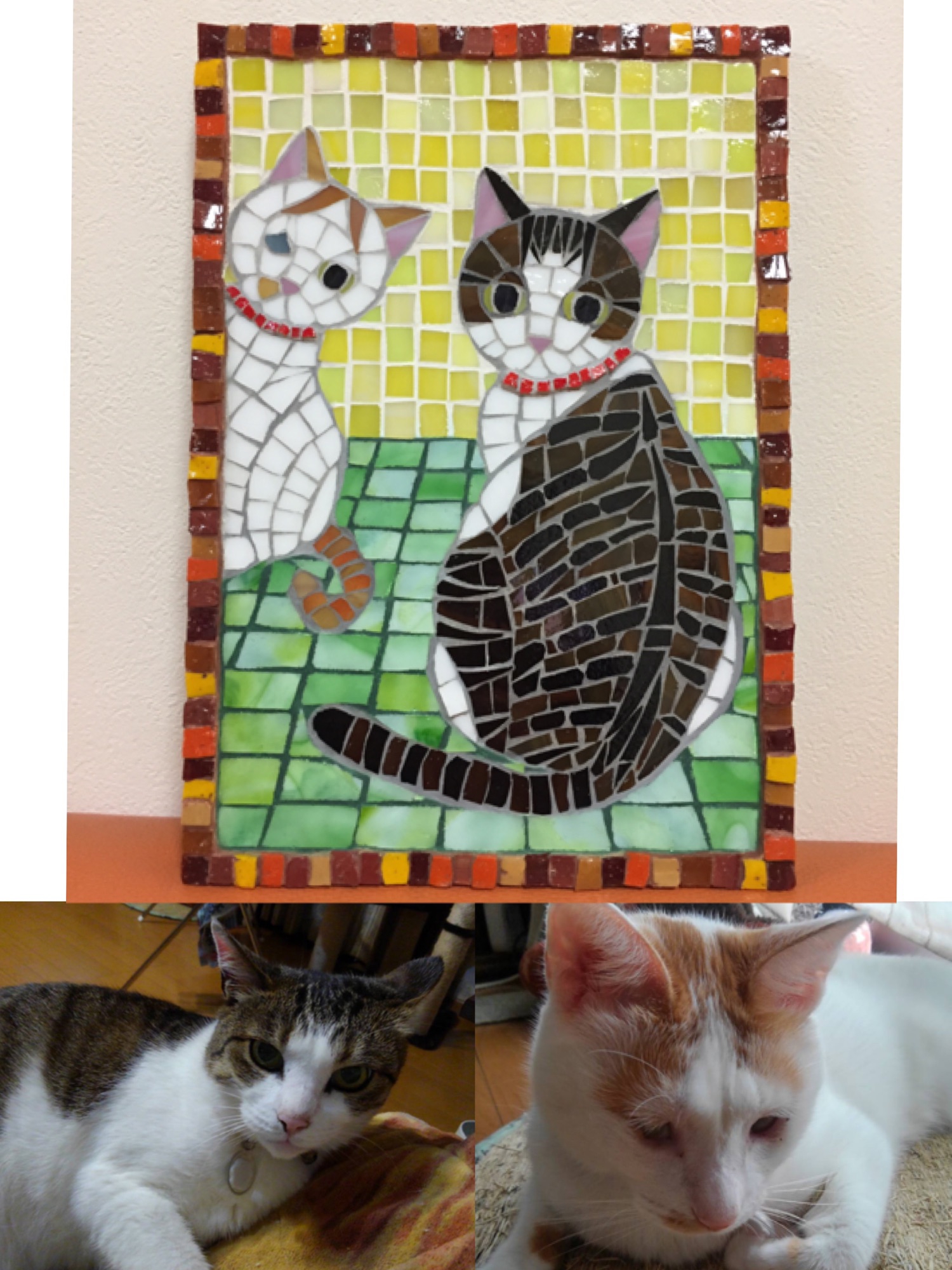 🐾ペットのモザイク画・イラスト | モザイク作家