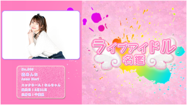 アイドルプロフィール 50名鑑 名鑑 No.001～054 | アイドル名鑑
