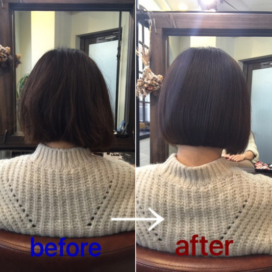 朝に時間がかけれない方にもおすすめ くせで広がる髪質のボブ 簡単に内巻きにまとまる前下がりボブにチェンジ Yuta Itami