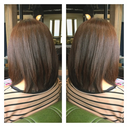 カット カラー 髪質コントロール ４０センチバッサリカット 簡単大人な内巻きボブスタイル Yuta Itami