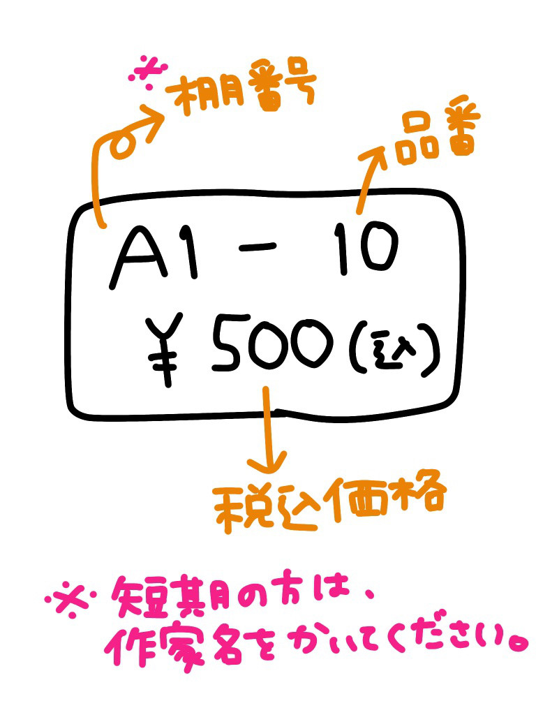 値札の書き方について | GIRAFLOWER
