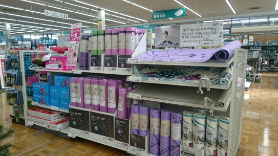 カインズのヨガグッズ Yogini Natsuko 725 滋賀 瀬田で気軽にヨガはじめませんか