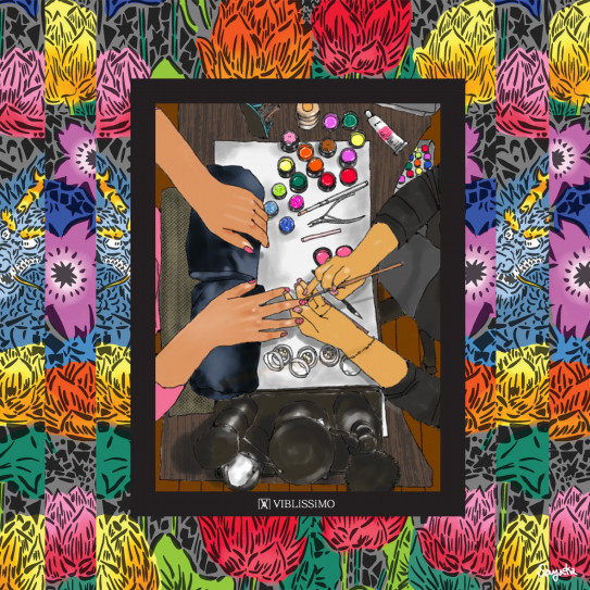 4 Nyのネイルサロン Viblissimo のdmイラスト作成 Illustrations For A Nail Salon Viblissimo In Ny Feel The Passion