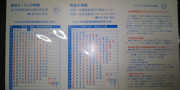 京王時刻表 他社線制作 1986年ー91年 ゴミュニティ