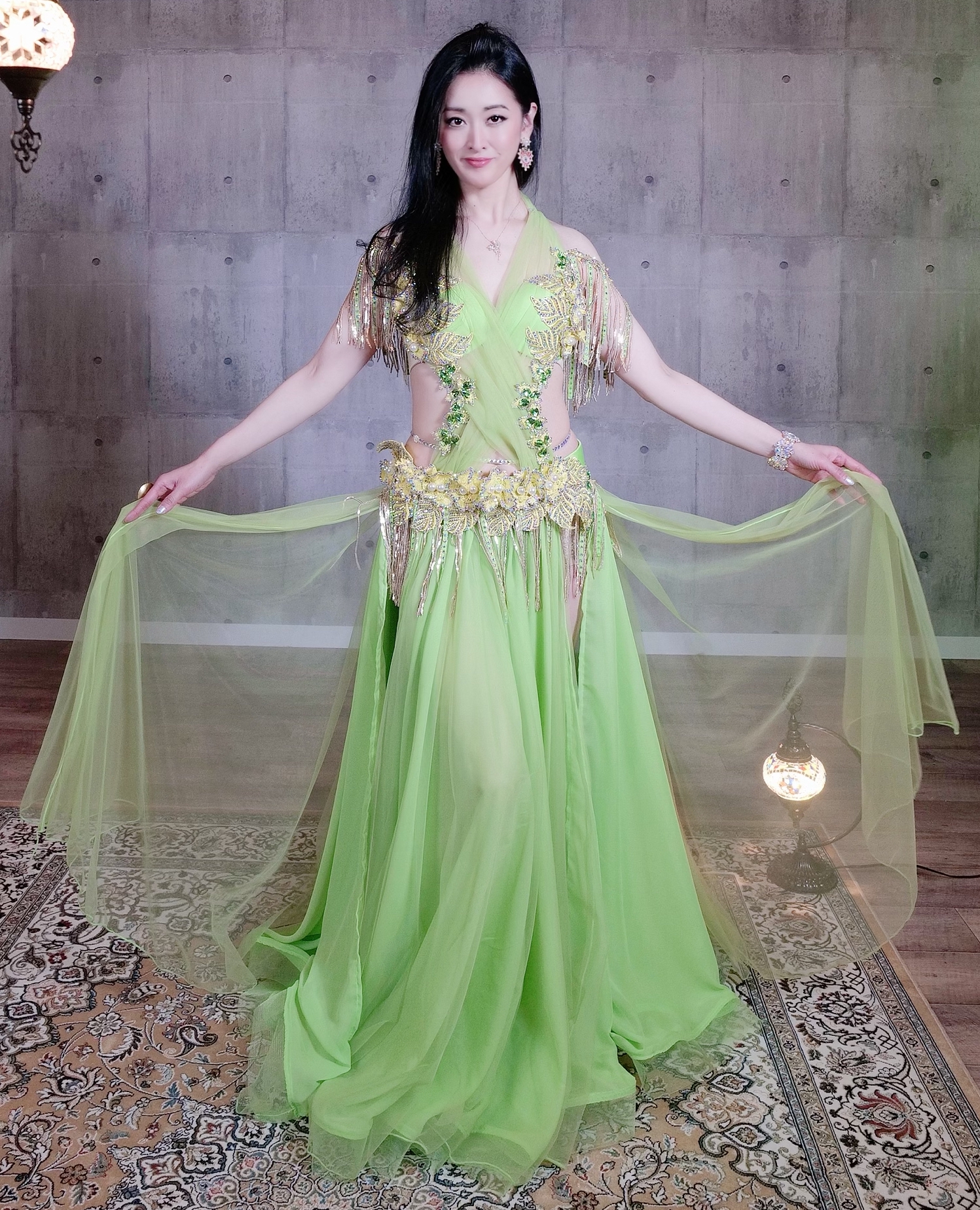 【美品☆再SALE】ベリーダンス　トロピカルデザイン　デザイナーデザイン ドレスニーマ｜感謝祭｜ベリーダンス｜栃木県宇都宮市 | 【美美美