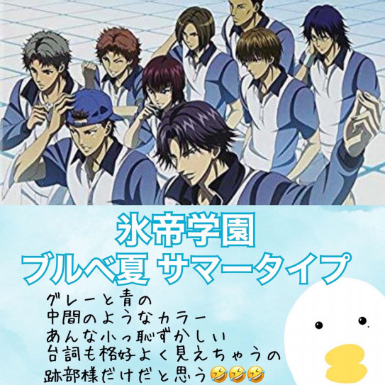 完全自己満 趣味 テニプリ 学校別 パーソナルカラー診断考察 骨色ちゃんねる
