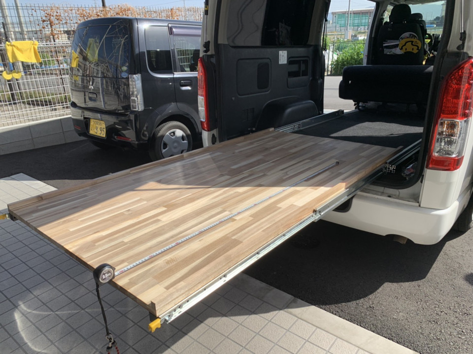 ハイエースバン 荷室 スライドフロア 自作 - 車のパーツ ハイエース 