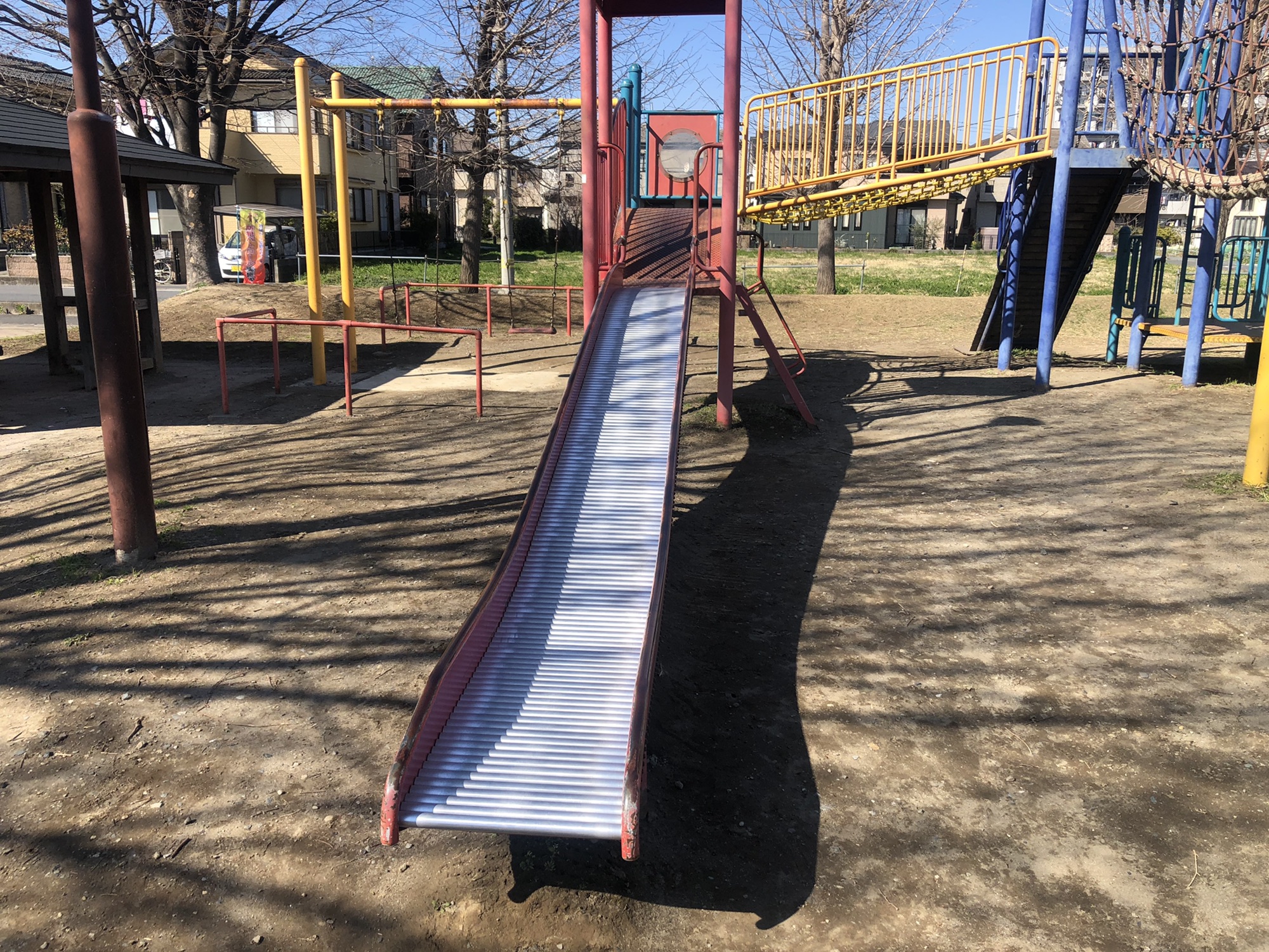 ローラー滑り台 ターザンロープ 原山公園 キッズパークくき