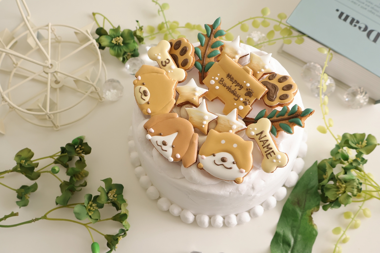 キキ様★送料込★アイシングクッキー ホールケーキ風2セット 丸型50枚 オーダー アイシングクッキー】 ねこ 猫 オレンジ 誕生日 ケーキの飾り