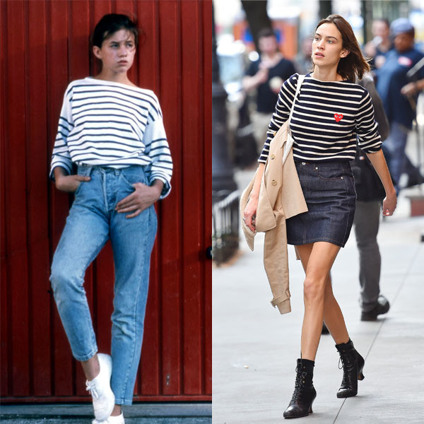 新旧セレブがお手本 ボーダートップスをフレンチシックにアップデート Vogue Girl