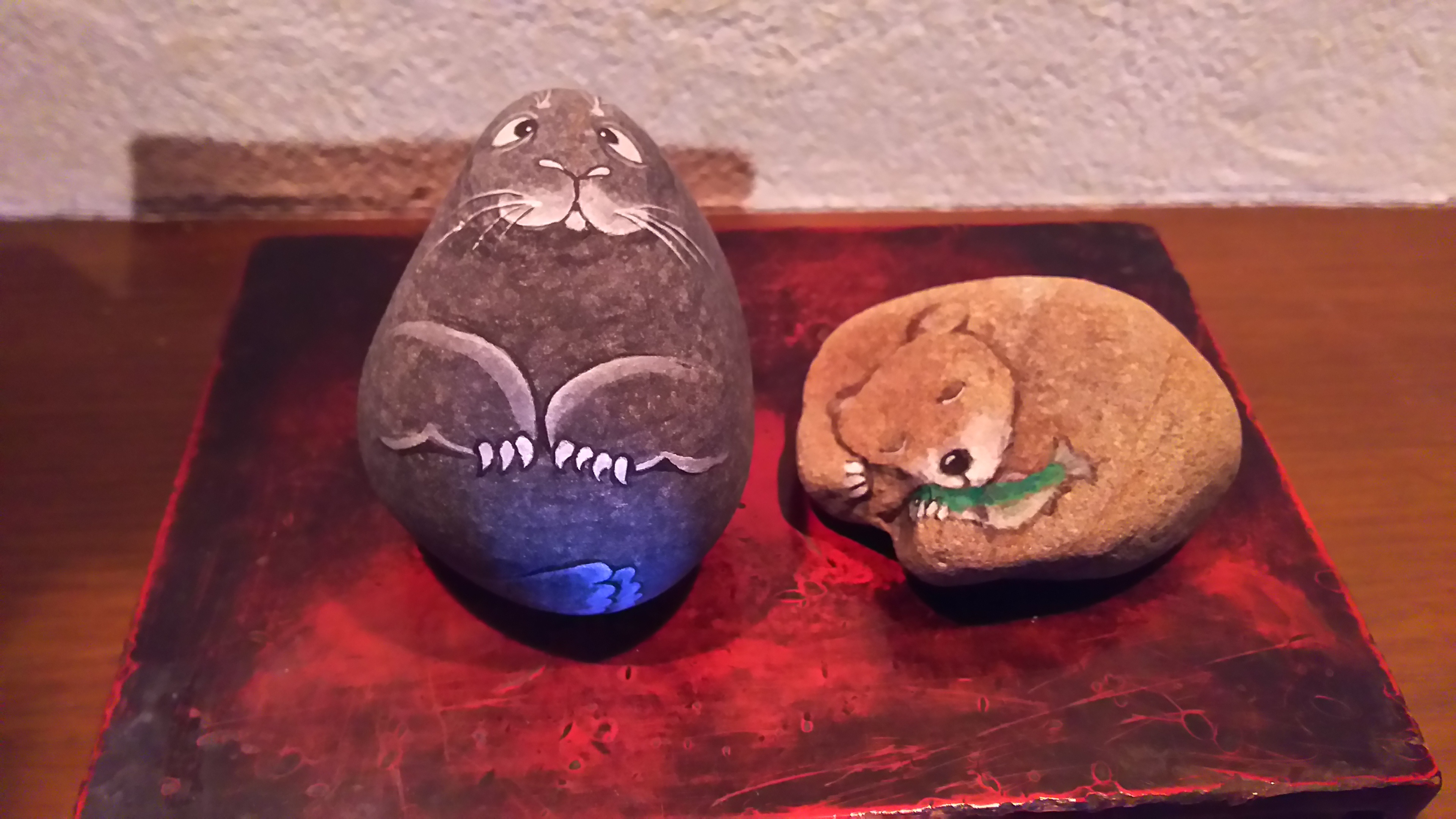 たかが石ころされど石ころ 石ころアート 江藤華のワクワク るんるん 学苑日記