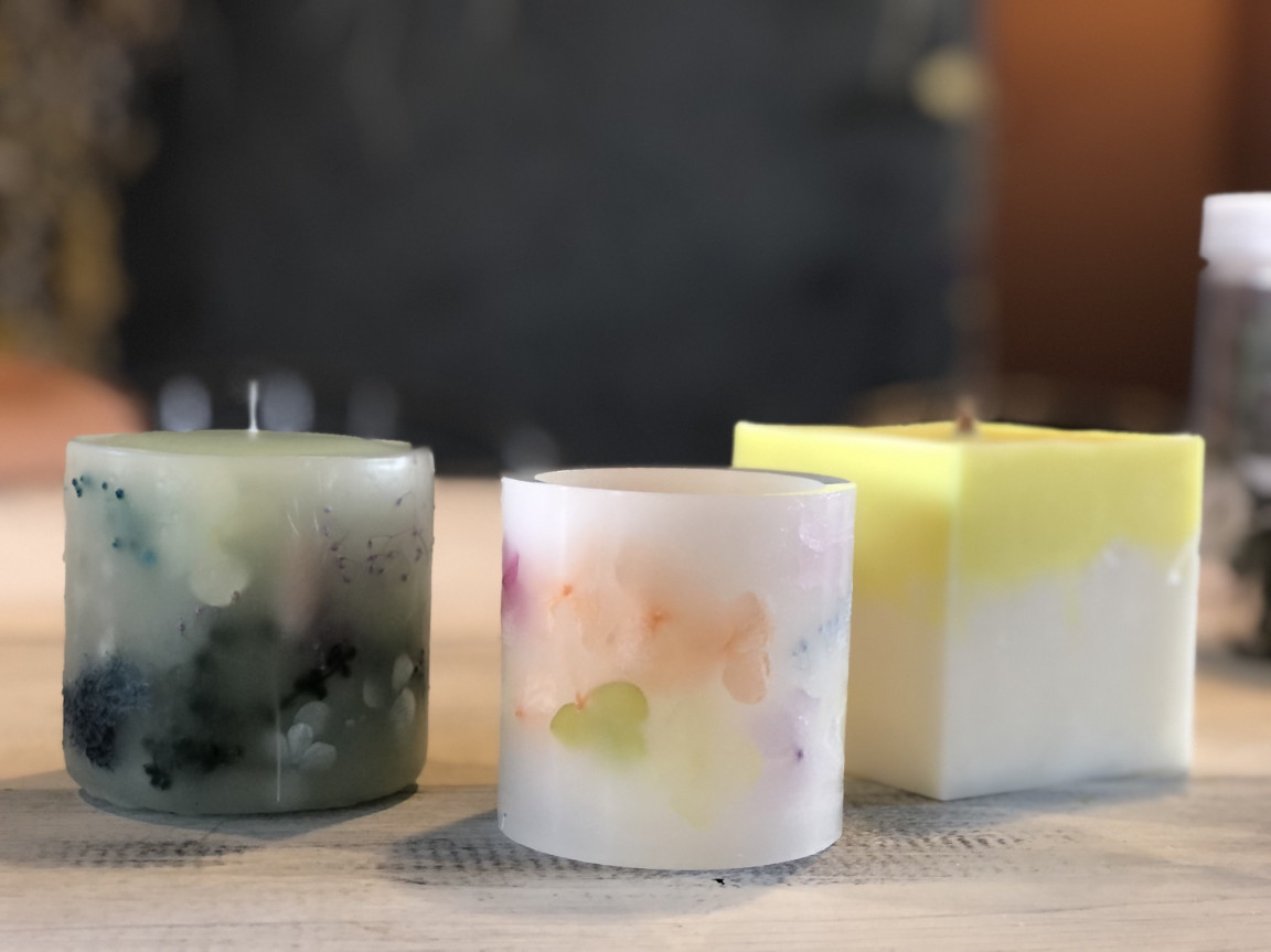 自分で作ったキャンドル