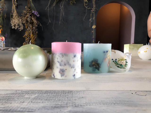 自分で作ったキャンドル