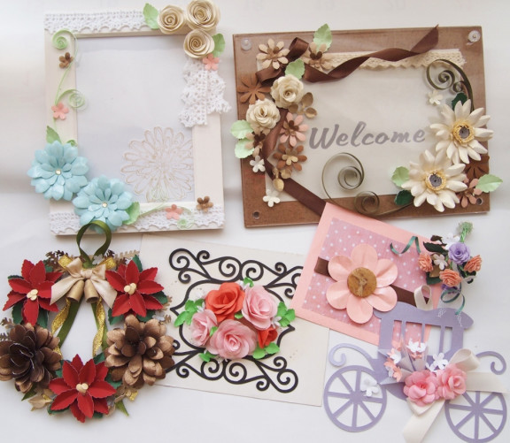 クラフトパンチで立体の花 3dフラワー Jolie Papier クラフトパンチで立体の花 3dフラワー Jolie Papier
