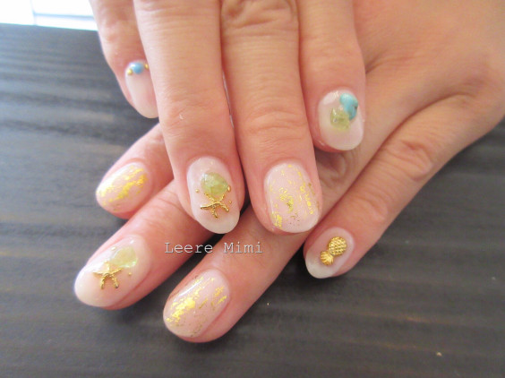 沖縄旅行nail Leere Mimi