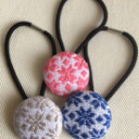 こぎん刺し ヘアゴム 石畳柄 Yoko Toriyabe Shop