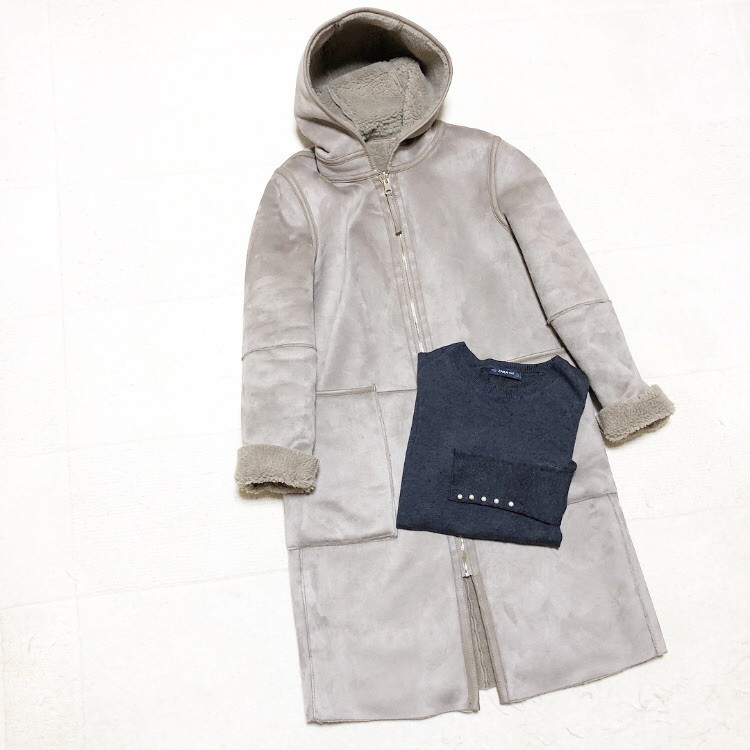 Zara フェイクムートン ボア リバーシブルコート Chiyo S Favorite