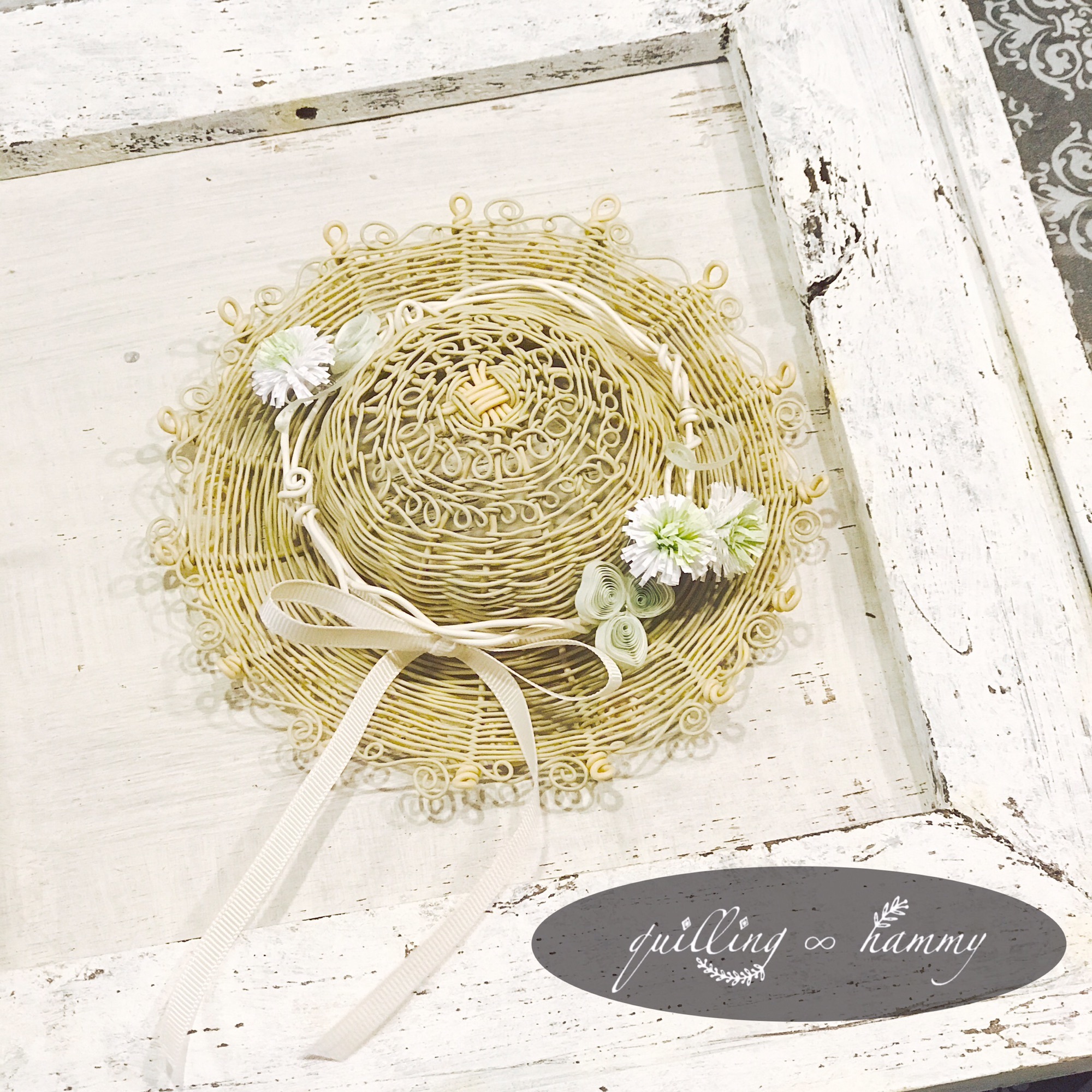 クイリング/シロツメクサの花冠 | HANA.quilling ∞ hammy