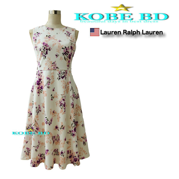 米国ブランドドレス ワンピースドレス 商品番号807 Lr Lauren Ralph Lauren ラルフローレン サイズ4 日本サイズm程度 パーティーの道中に 結婚式参列やクルーズにも 社交ダンスドレスショップ Kobe