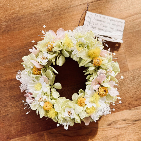 春小町リース38cm （春のリース♪ | flower & zakka Tomoko 