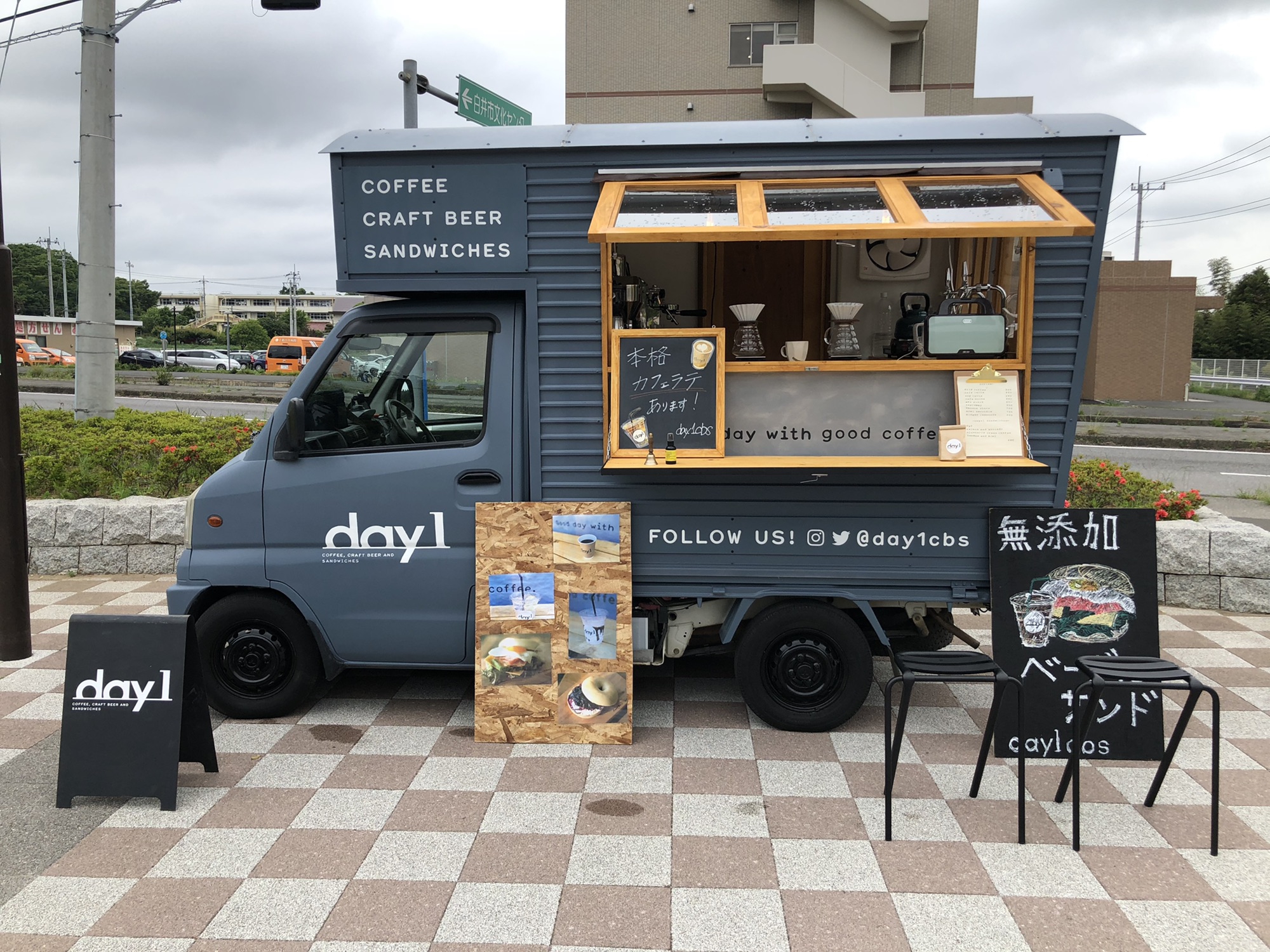 キッチンカーday1（デイワン）の新しいメニューボードができました