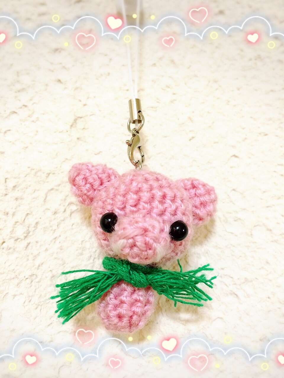 あみぐるみ　ハンドメイド　ぶたさん　うさぎさん　　【オーダー商品】ゆっこ 豚さんのあみぐるみ あみぐるみ ハンドメイド ぶたさん うさぎ