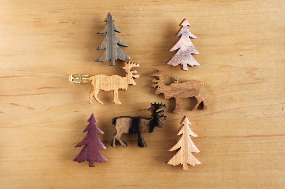 クリスマスのアクセサリー La Gouttelette 多肉植物と木工