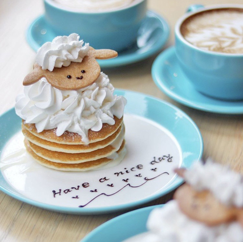 カフェ 可愛いひつじのパンケーキ Nom De Plume ノンデプルーム