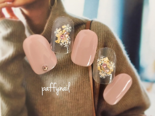 雪の結晶ネイル Paffynail