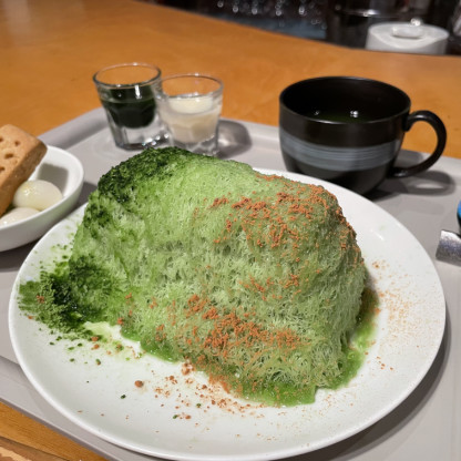 韓国かき氷 糸ピンス 宇治抹茶 動画 らうんじ硲 はざま