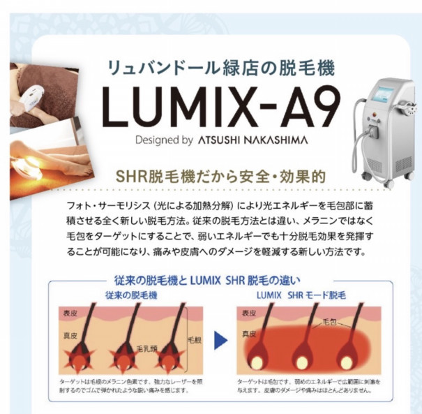 ルミクス脱毛とは？ | 名古屋・都度払いOK! ルミクス美容脱毛 Ruband 