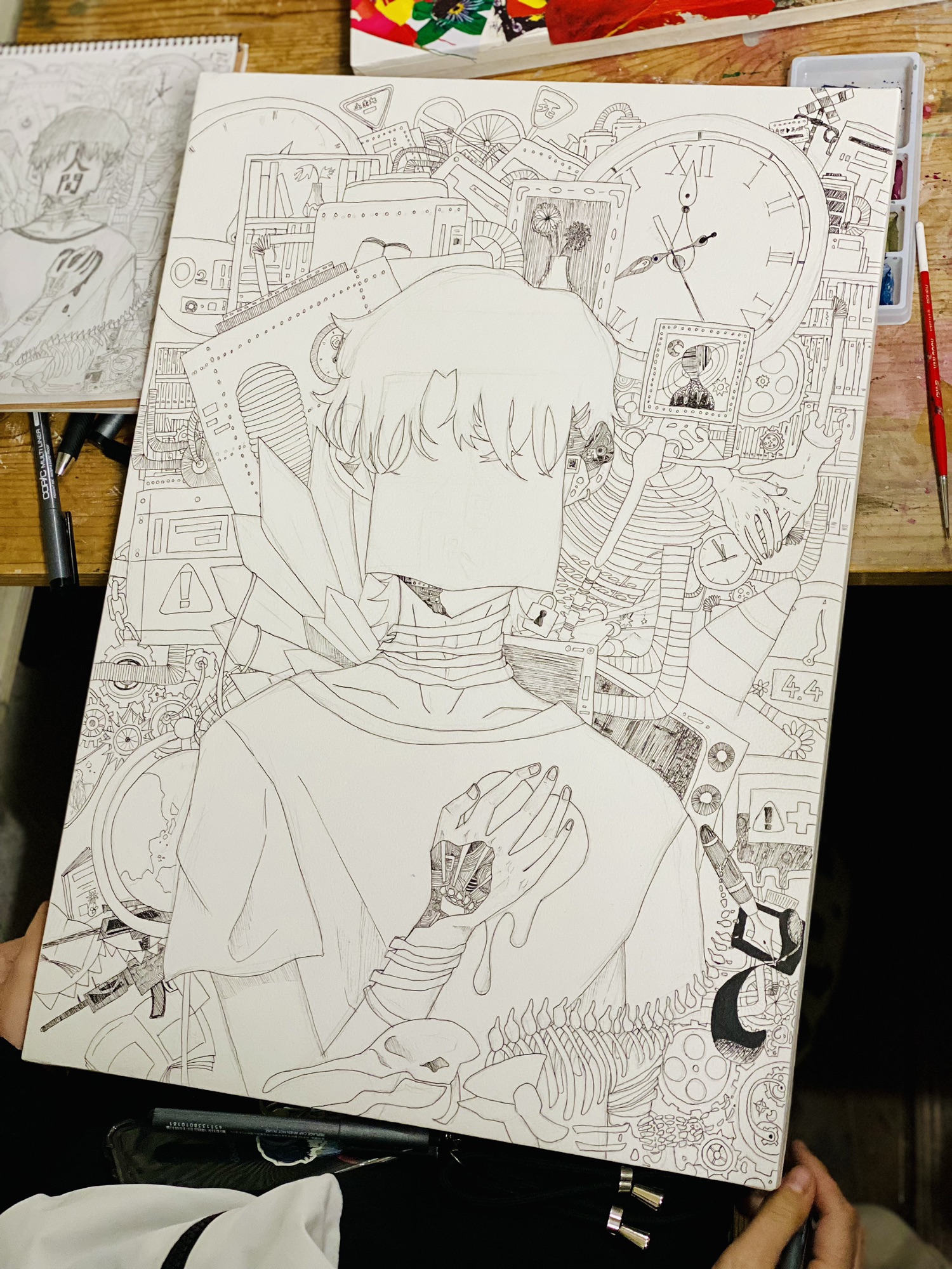 【夏休み自由研究OK】油絵作品／中高生向け／美術課題・提出用にそのまま使えます 楽天市場】立体トリック絵画 自由研究 ペーパー 工作 キット