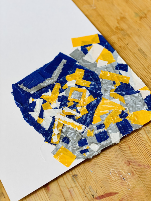 小学生 ガムテープの貼り絵 絵画教室 Atago Art Lab あたごラボ