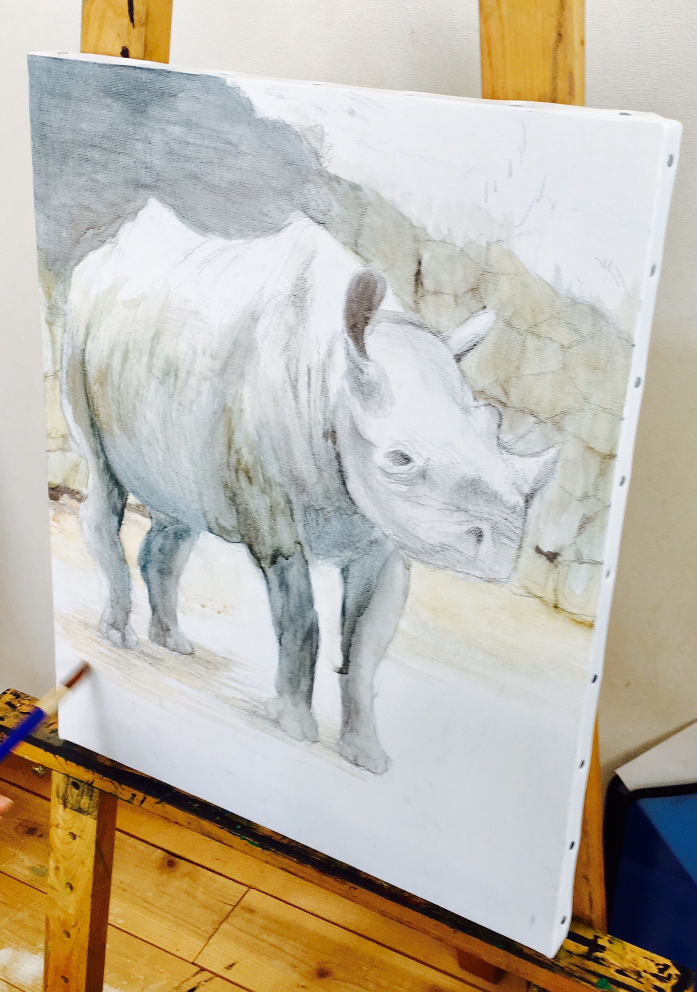 絵画　アルルの洗濯場　水彩画 40a7542b67dfffb57239a8186c6ced