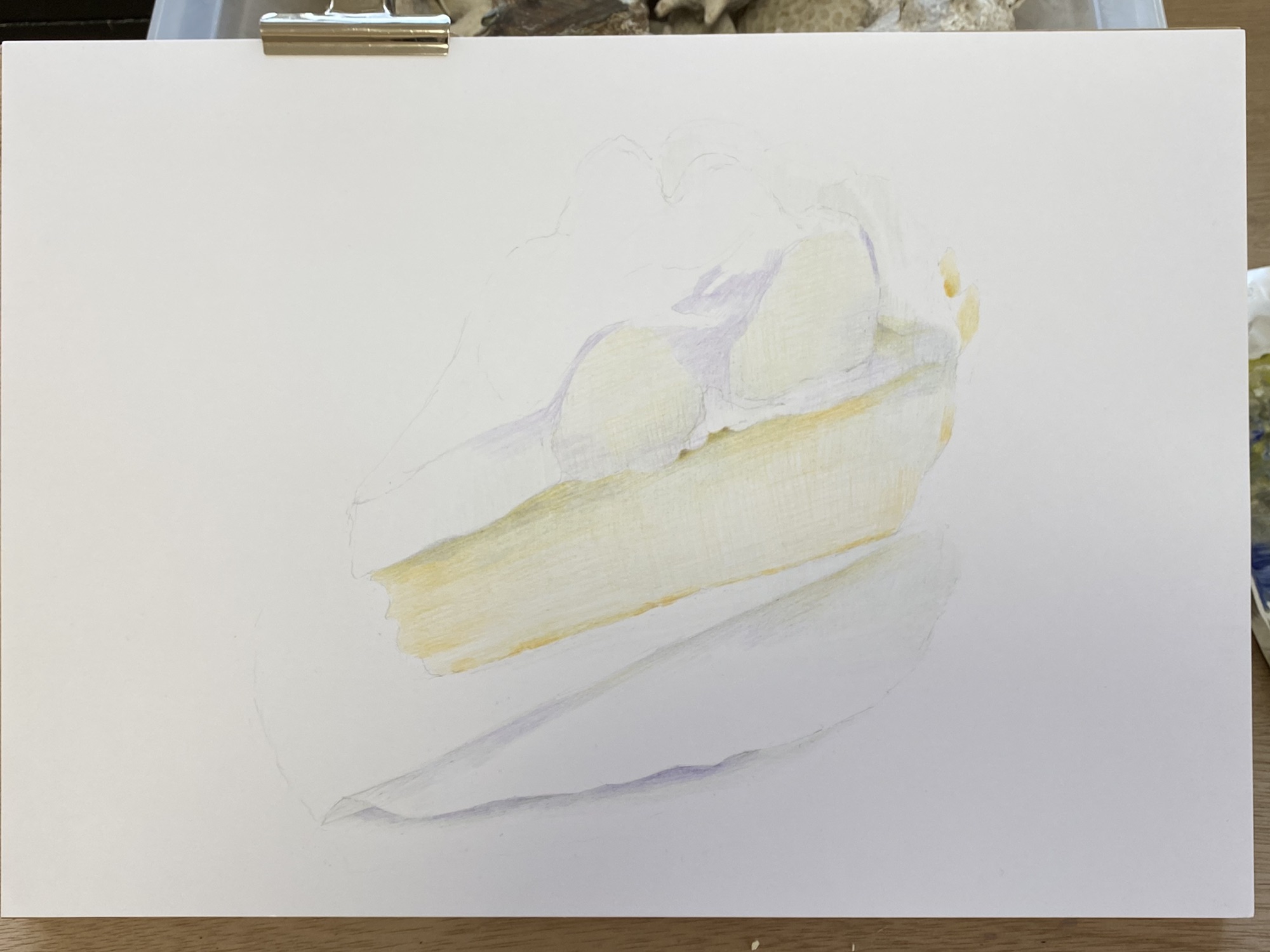 色鉛筆画 講師》色鉛筆で描いてみました🍰 | 絵画教室【ATAGO ART Lab