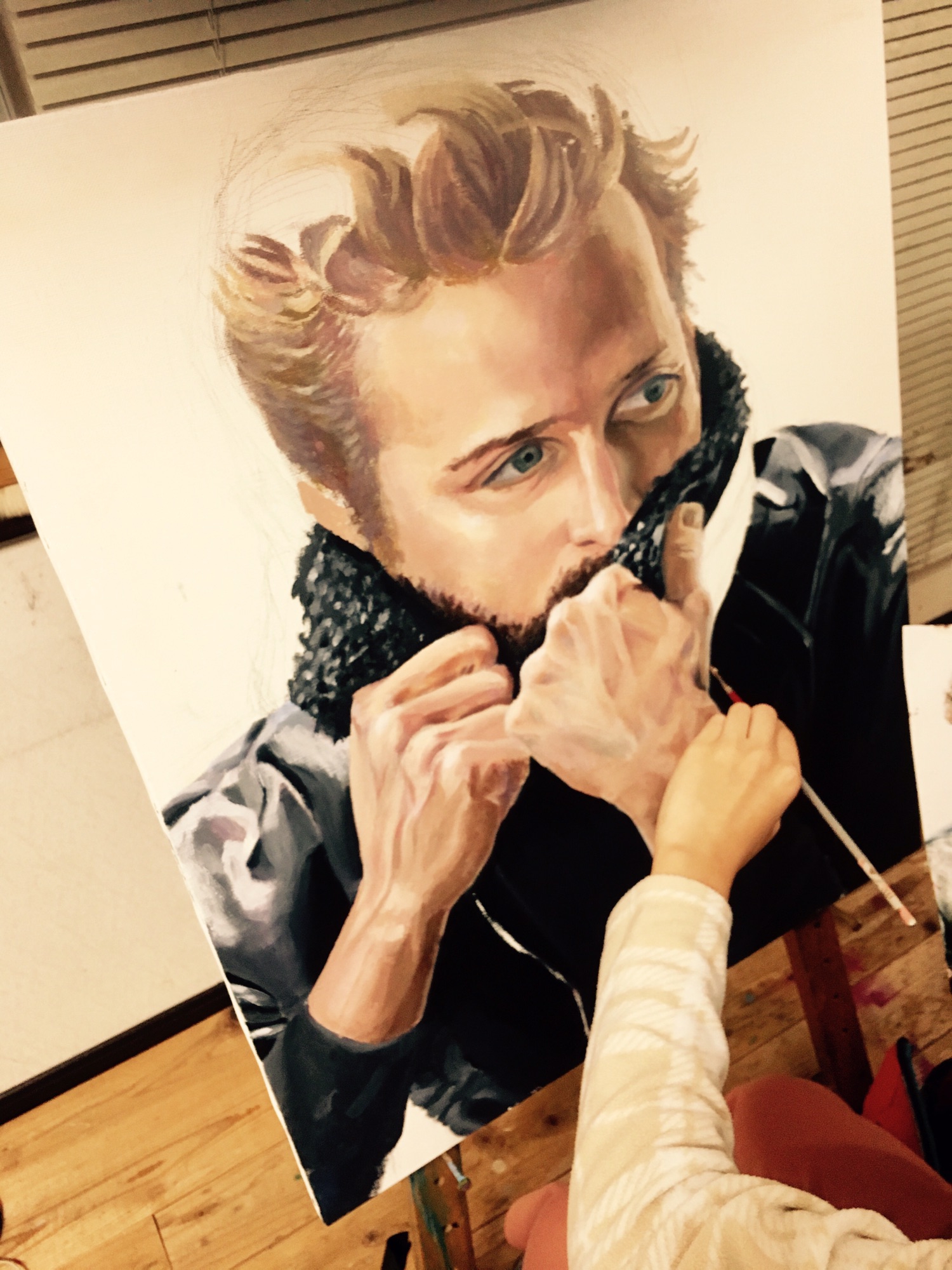 美術学校の校長だったA.J .Adonyの力のある油絵です 絵画