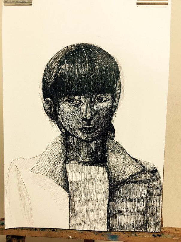 自画像 中学生 絵画教室 Atago Art Lab あたごラボ