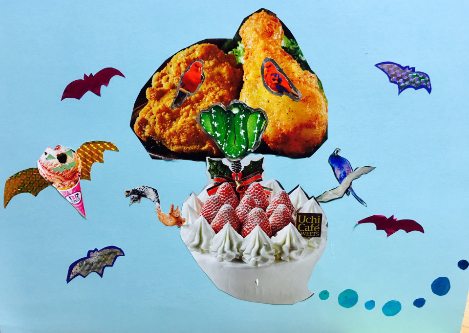 小学生 おばけコラージュ 絵画教室 Atago Art Lab あたごラボ