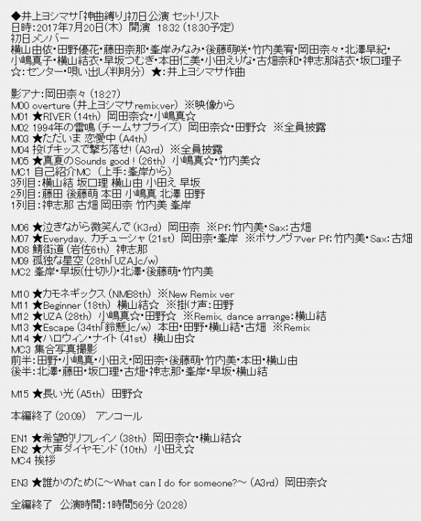 Akb48 井上ヨシマサ 神曲縛り 公演がやっぱり神公演だった件 Akb Ske Nmb Hkt Ngt Stu 乃木坂 欅坂 日向坂 Next48 Sapporo