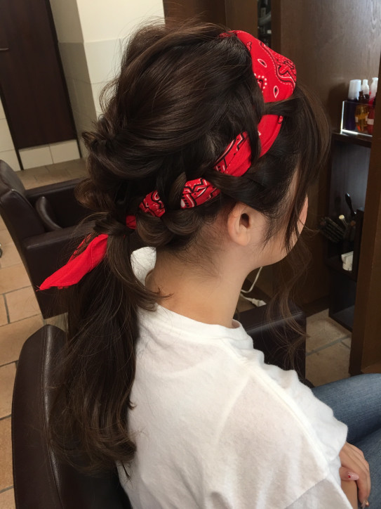 バンダナヘアアレンジ 毎朝の日課はトイレ掃除です日記 バンダナヘアアレンジ 毎朝の日課はトイレ掃除です日記